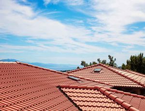 Roof exposed to sunshine