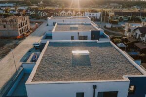 a flat roof