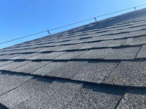 asphalt shingles on a roof