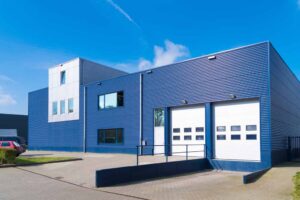 a commercial steel building
